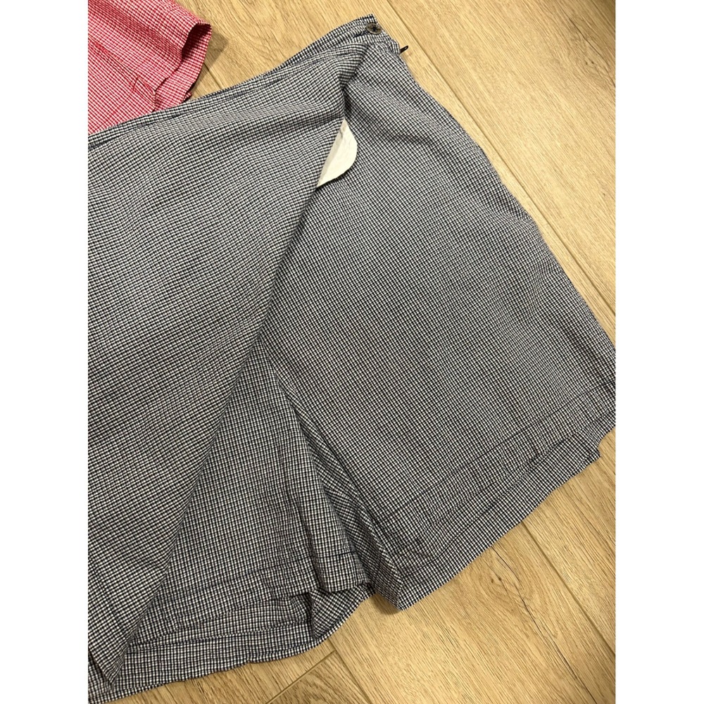 Cherokee Gingham Skort Set 2pc Red Navy Blue Check Cotton Wrap Skirt Shorts 18 - Picture 5 of 6